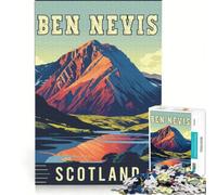 Ben Nevis in Scotland Rompecabezas de 1000 Piezas | Mejora la memoria Ayuda al cerebro a ejercitarse Regalo de cumpleaños Regalos de viaje, 26x38cm