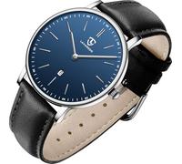 BEN NEVIS Reloj para hombre, minimalista, moderno, simple, reloj de pulsera analógico con fecha y correa de piel