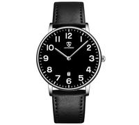 BEN NEVIS Reloj para hombre, minimalista, moderno, simple, reloj de pulsera analógico con fecha y correa de cuero, Reloj para hombre