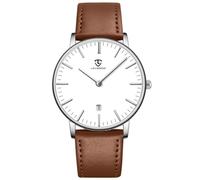 BEN NEVIS Reloj para hombre, minimalista, moderno, simple, reloj de pulsera analógico con fecha y correa de cuero, Reloj para hombre