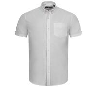 BEN SHERMAN Camisa Casual De Manga Corta Para Hombre Blanca Nueva