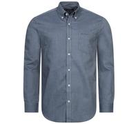 BEN SHERMAN Camisa Casual De Manga Larga Para Hombre Azul Nueva