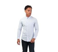 Ben Sherman Camisa Oxford de manga larga para hombre en azul, azul celeste, M