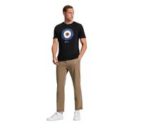 Ben Sherman Camiseta de Manga Corta, Negro, L