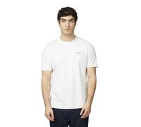 Ben Sherman Camiseta de manga corta para hombre, 100 % algodón orgánico, ajuste regular, blanco, L
