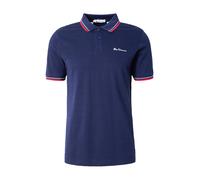 Ben Sherman Camiseta polo de piqué para hombre, 100 % algodón orgánico, ajuste regular, Azul marino oscuro., M
