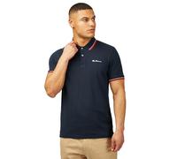 Ben Sherman Camiseta polo de piqué para hombre, 100 % algodón orgánico, ajuste regular, Azul marino oscuro., XL