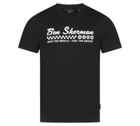 Ben Sherman Feel The Groove Camiseta Casual Para Hombre Negra Nueva