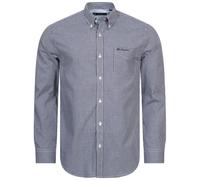 BEN SHERMAN Gingham Hombres Manga Larga Casual Camisa Azul Blanco Cuadros Nueva