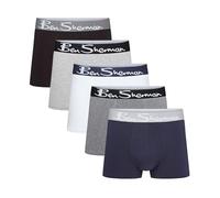 Ben Sherman Hombres Bañador Gris/Negro/Azul Marino/Gris Oscuro/Blanco Paquete de 5 XL