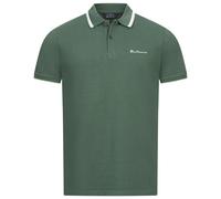 BEN SHERMAN Polo Casual De Hombre Tipped Verde Nuevo