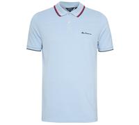 Ben Sherman Polo Casual Para Hombre Tipped Azul Claro Nuevo