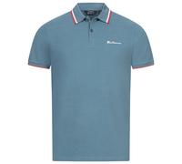 Ben Sherman Polo Casual Para Hombre Tipped Azul Claro Nuevo