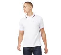 Ben Sherman Polo para hombre de doble punta, color blanco, Blanco, M