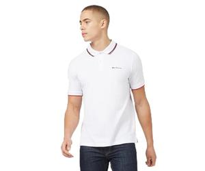 Ben Sherman Polo para hombre de doble punta, color blanco, Blanco, M