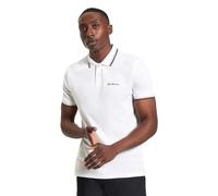Ben Sherman Polo para hombre Signature Pique, Blanco, XXL