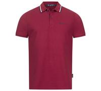 BEN SHERMAN Polo Shirt Casual Para Hombre Tipped Rojo Nuevo
