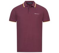 BEN SHERMAN Polo Shirt Casual Para Hombre Tipped Rojo Nuevo