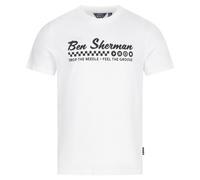 BEN SHERMAN Siente El Ritmo Camiseta Casual Para Hombre Blanca Nueva