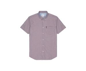 Ben Sherman Signature Gingham Check Camisa de manga corta para hombre (0059142) en 2 colores, 2XL-5XL, mango, 5XL