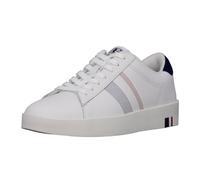 Ben Sherman Zapatilla Boxwell para hombre, Blanco/Azul marino/Rojo, 40 EU