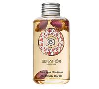 Benamôr - Aceite Seco Milagroso de Rosa Amelia - 99% Ingredientes Naturales - Con Aceite de Argán, Girasol y Almendras Dulces - Cara, Cuerpo, Cabello - Con Rosas Reales - Botella 100ml