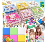 Benaton 12 Piezas Moldeable Borrador Amasado Goma, Borrador Moldeable de Color Con Estuche de Plástico, Borradores de Goma Para Artistas NiñOs úTiles Escolares de Pintura Coloridos(6 Colores)