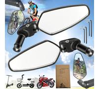 Benaton Espejo Retrovisor para Bicicleta - 2 Piezas para Manillar 18-22mm, HD Giratorio 360° Adjustable, Accesorios Patinete Electrico