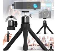 Benaton Proyector Trípode Portátil 1/4" Tornillo, 360° Ajustable Escritorio/Móvil (20 cm Retráctil)