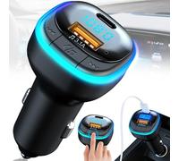 Benaton Transmisor FM Bluetooth 5.0, Hands-Free Wireless MP3 Player Car Radio Adapter with Dual USB 5V/3.1A, Pantalla LED Inalámbrico Reproductor MP3 Adaptador Radio de Coche, Musica Coche Bluetooth