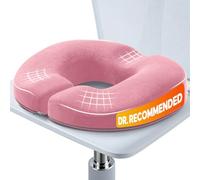 Benazcap Donutkussen voor Aambeien, Stuitbeenkussen voor Pijnverlichting aan het Stuitje, Donutkussen, Traagschuim Zitkussen Van Ergonomie voor Zweren, Ischias, Rosa