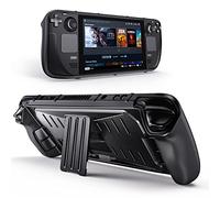 Benazcap Funda para Steam Deck OLED 2023/Steam Deck 2021, Funda Dura Resistente a los Impactos con Soporte Incorporado, Compatible con la Consola Valve Steam Deck, Negra