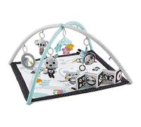 Benbat Baby Play Gym - Gimnasio de actividades 3 en 1 con libro de desarrollo temprano de doble cara, juguetes musicales y arrugados en arco de juego con efecto deslumbrante