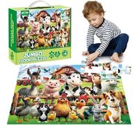 BenBen Puzzle Niños 3 Años de 48 Piezas, Puzzle de Suelo Grande a Partir de 3, 4 y 5 Años, XXL 90 x 60 cm, Regalo para Niñas, Infantil (Animales)