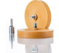 BenBow Borrador de láminas de 90 mm, incluye adaptador, taladros convencionales, atornillador inalámbrico, adecuado para lijadora recta, láminas decorativas, tiras decorativas (2 gomas de borrar +