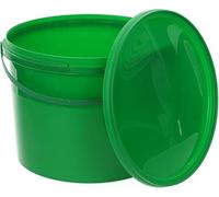 BenBow Cubo con Tapa 10l Verde 1x 10 litros - Apto para Alimentos, Resistente, hermético, a Prueba de Fugas, sin olores - contenedor de plástico para Almacenamiento, con asa - vacío