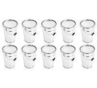 BenBow Cubo de hojalata de 4x 20 L con tapa y anillo de sujeción - hermético, opaco, vacío, redondo - contenedor de almacenamiento con asa de metal