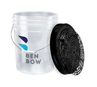 BENBOW Juego profesional: cubo de lavado con tapa y colador de suciedad - 20 litros transparente - duradero y versátil, perfecto para lavado de coches