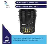 BenBow Kit de Lavado de Autos: Cubo de 20 litros con Rejilla para Cubo de Lavado, Guante de Lavado - Ideal para Limpiar vehículos y Motocicletas sin Dejar arañazos - versátil