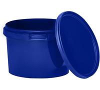 BenBow Secchio con coperchio, 0,5 l, BLU, 1 x 0,5 litri, per alimenti, stabile, ermetico, a Prova di perdite, inodore, contenitore in plastica, vuoto