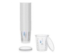 BenBow Vaso Medidor Profesional 25x 1370ml con 3x Tapa - Escala Diversa - Vaso Con Escala, Vaso Para Mezclar, Vaso Para Mezclar Pintura, Vaso Para Medir, Vaso Para Pintar, Vaso Para Mezclar