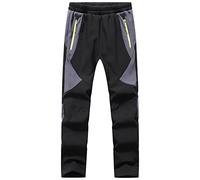 BenBoy Pantalones Montaña Niño Pantalones de Nieve Impermeables Invierno Calentar Niñas Niños Pantalones Trekking Escalada,KZ0008-Black-XL