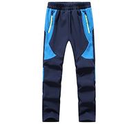 BenBoy Pantalones Montaña Niño Pantalones de Nieve Impermeables Invierno Calentar Niñas Niños Pantalones Trekking Escalada,KZ0008-Blue-XL