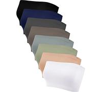 Bencailor 8 Sujetadores sin Tirantes de Bandeau Mujer Top de Tubo sin Relleno sin Costura Deportivo (Colores Frescos, S)