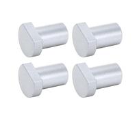 Bench Dogs 4 Uds. De aleación de aluminio de 19mm de diámetro, clavija para banco de trabajo, espiga de tope de escritorio para carpintería de alta resistencia para fijación de (Plata)