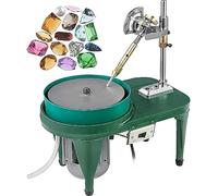 Bench Jade Grinding Machine Pulidora Gem Faceting Machine 180W, 2800RPM Velocidad de rotación ajustable Jewel Angle Pulidora con disco de pulido de 6 pulgadas y manipulador facetado