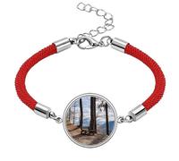 Bench ry Science - Pulsera de cuerda roja de la suerte, hecha a mano