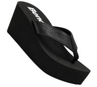 Bench Vacay Zapatillas Tipo Chancla De Tacón Ancho Mujer Negro Nuevo