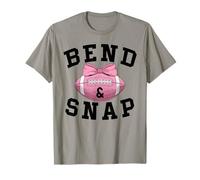 Bend and Snap Football Game Day Coquette Bow Pink Football Camiseta