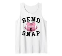 Bend and Snap Football Game Day Coquette Bow Pink Football Camiseta sin Mangas